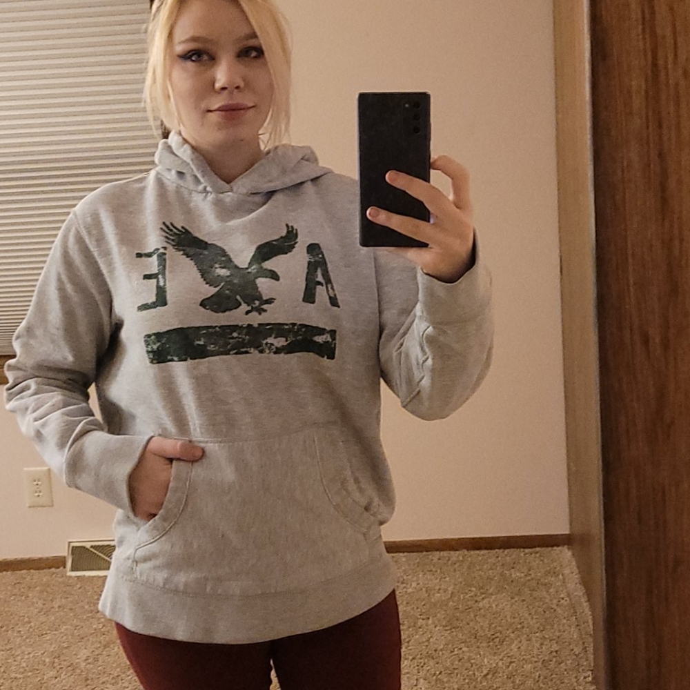 American Eagle thick heavy fleece boyfriend hoodie